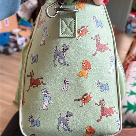 Loungefly Cream & Mint Disney Lady and the Tramp Satchel - Picture 4 of 6